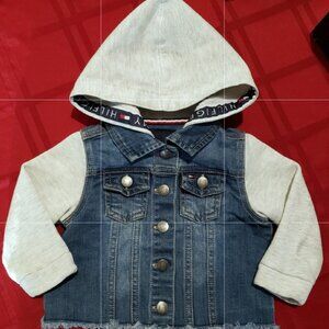 "Tommy Hilfiger" Denim Jacket with Hoodie - Size 18mos